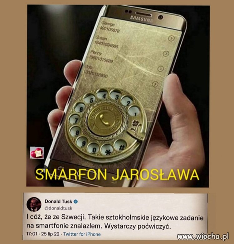 Donek ma ''smarfona'', którym młodzież się posługuje!
