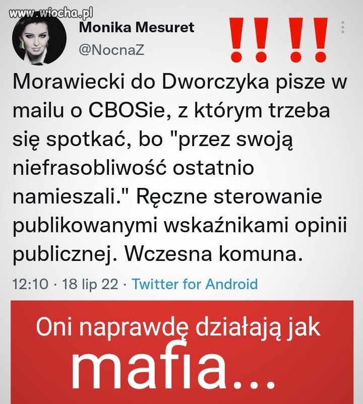 Za takie rzeczy upadł rząd w Austrii. A u nas prokuratura i służby udają, że nie słyszą !!!