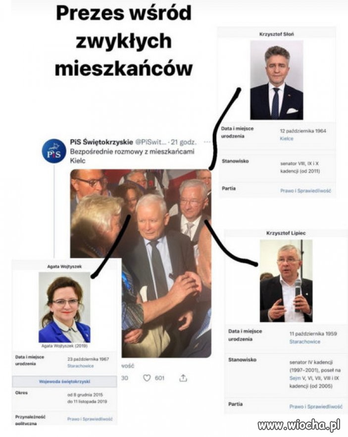 Po wizycie kukły prezesa w Kielcach: