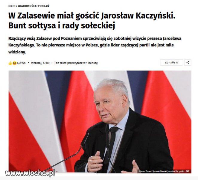 Coraz mniej Polaków, chce gościć Kaczyńskiego!