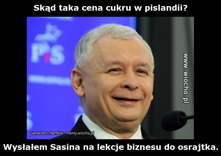 Skąd taka cena cukru w pislandii?