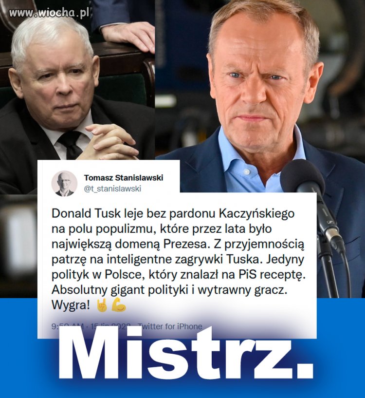 D. Tusk, to doświadczony europejski polityk, a Kaczyński, osobnik z ''epoki sierpa i młota''