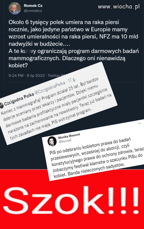 Nasza władza za karę zamyka programy które dbały o zdrowie kobiet.