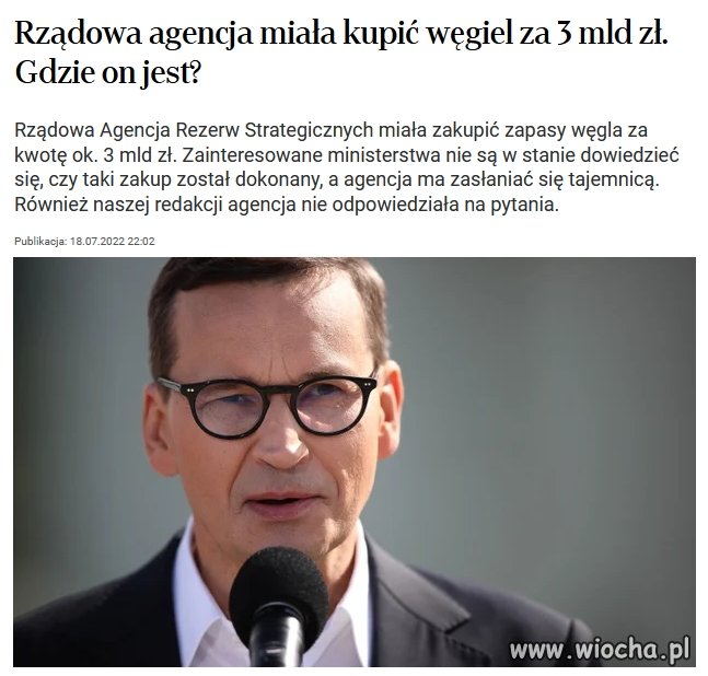 Pytanie powinno brzmieć gdzie są 3 mld zł.