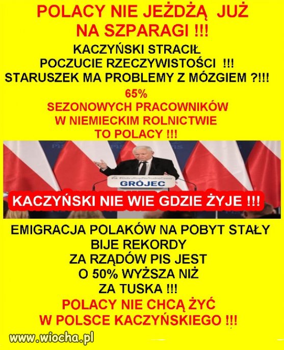 Kaczynski na starosc, zyje w innej rzeczywistosci.