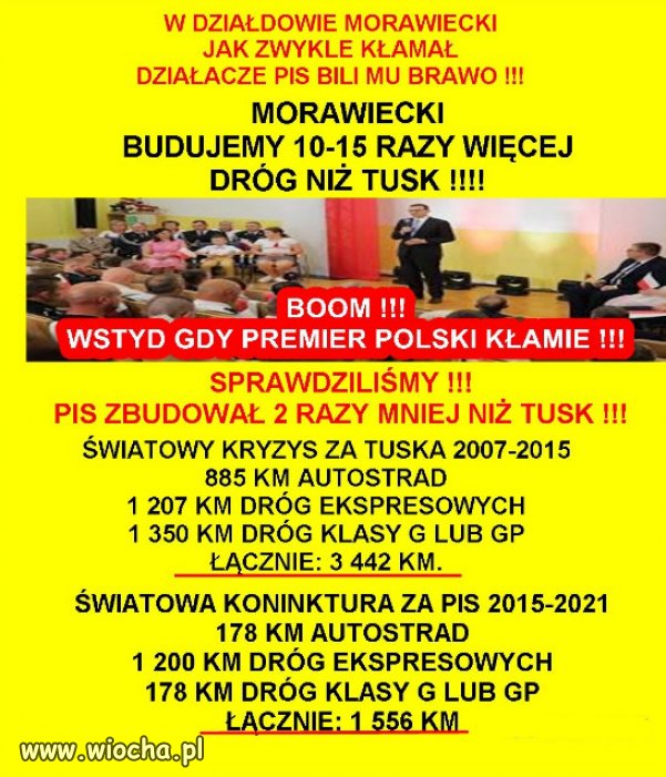Kazdy robi co potrafi...Morawiecki potrafi klamac!