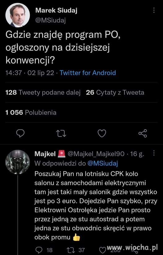 Chyba mu odpisał
