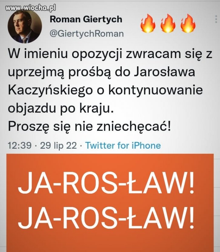 Widocznie sfajdał się już w gacie ze strachu widząc takie gorące powitanie mieszkańców miast i wsi które odwiedzał 