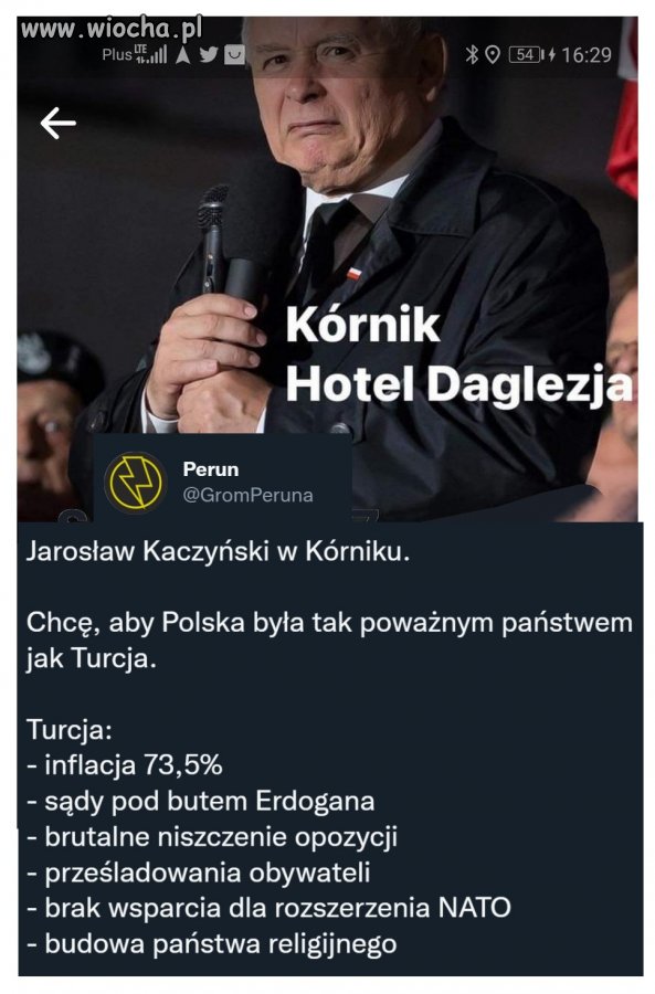 Kaczyński w Kórniku.