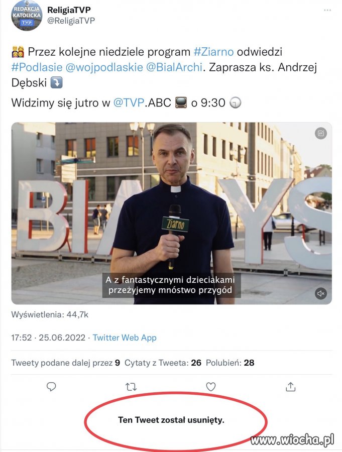 TVP Religia czyści swoje profile