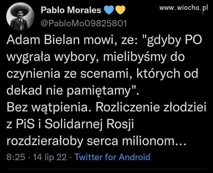 Już pęka i strach robi swoje, bo on też się zabierze i go rozliczą!!