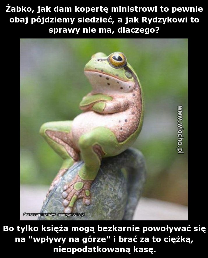 Żabko, jak dam kopertę ministrowi to pewnie obaj