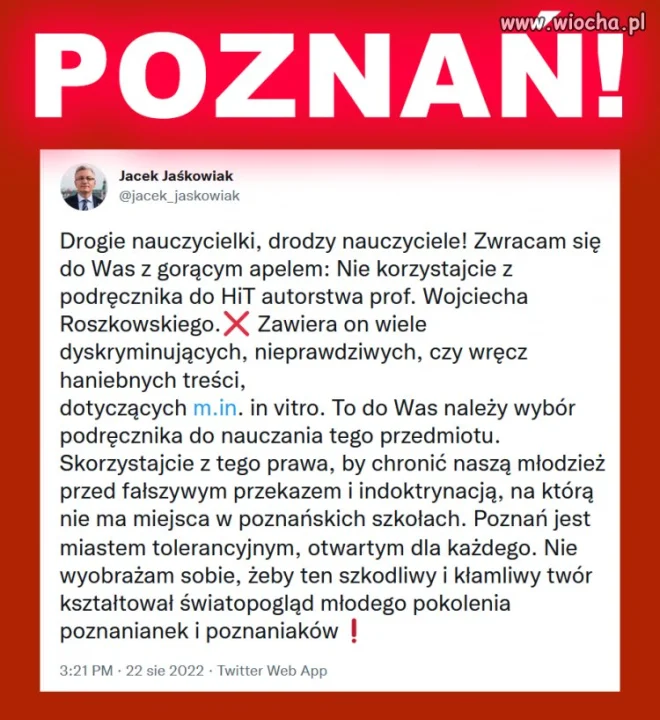 Mądry przekaz do nauczycieli.