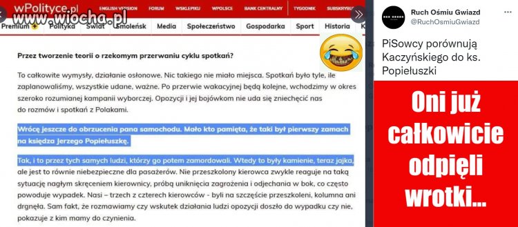 ''Wtedy to były kamienie, teraz jajka''. 