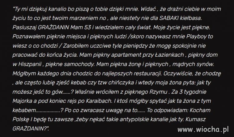 Riposta gwiazdusia v/s senator Tyszkiewicz