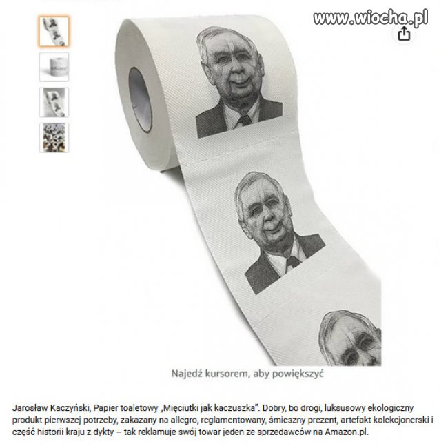 Podetrzyj się Kaczyńskim. Zakazany papier toaletowy w Amazon