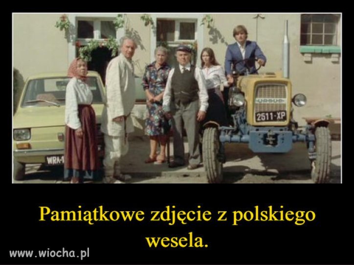 Tradycja z czasów PRL, już wtedy dawali traktory na wesela.