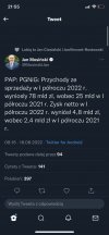 Mosinski tłumaczy zyski gazu