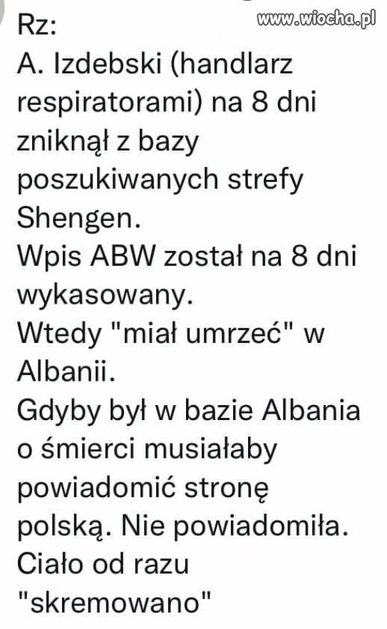 Tak grubymi nićmi szyte, że od razu widać wysiłek myślowy pisiorów - idioci dla idiotów skroili tę historyjkę...