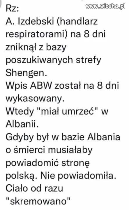 Tak grubymi nićmi szyte, że od razu widać wysiłek myślowy pisiorów - idioci dla idiotów skroili tę historyjkę...