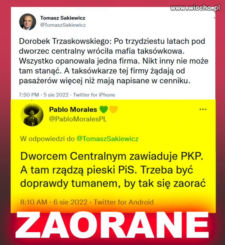Grubas chciał się znów podlizać kaczorowi 