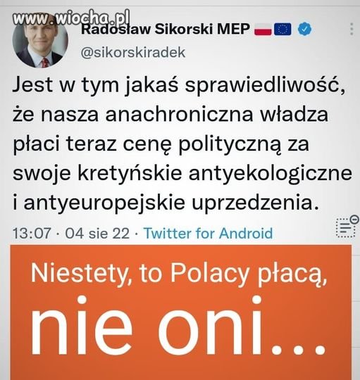 Cały ciężar spada na Nas