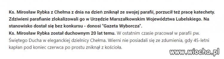 Duchowny się przebranżowił