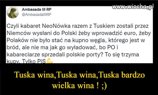 Tuska bardzo wielka wina!