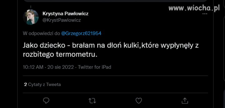Tyle w temacie szkodliwości rtęci