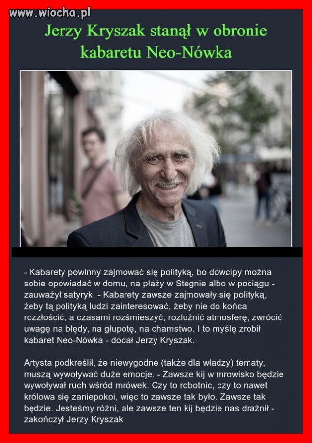 Bardzo dobrze powiedziane panie Jurku