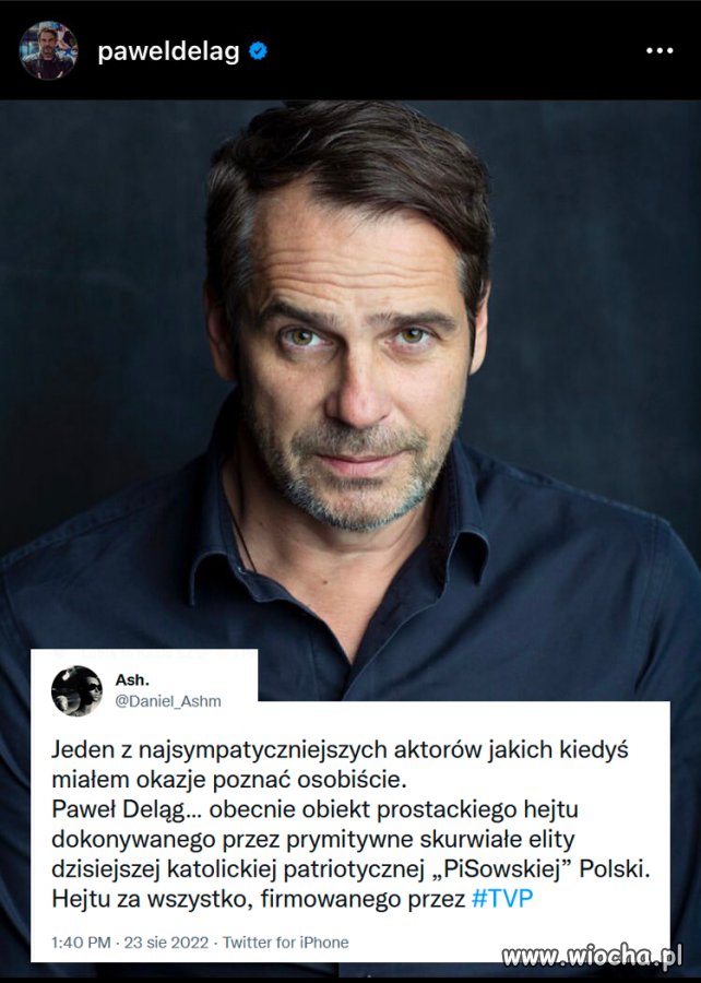 Super aktor, a ta wesz może mu sznurówki wiązać