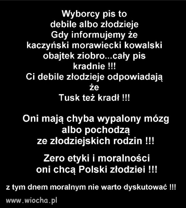 PiS i ich wyborcy, pochodzą nie od małpy tylko od ameby 