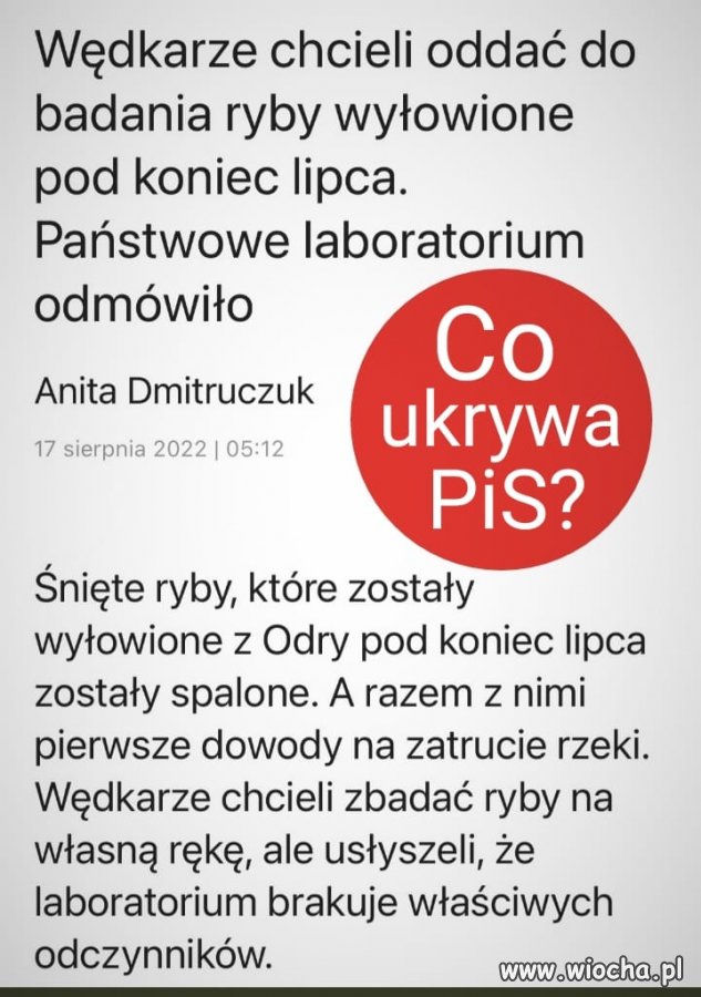 Dowody w sprawie zatrucia Odry spalono