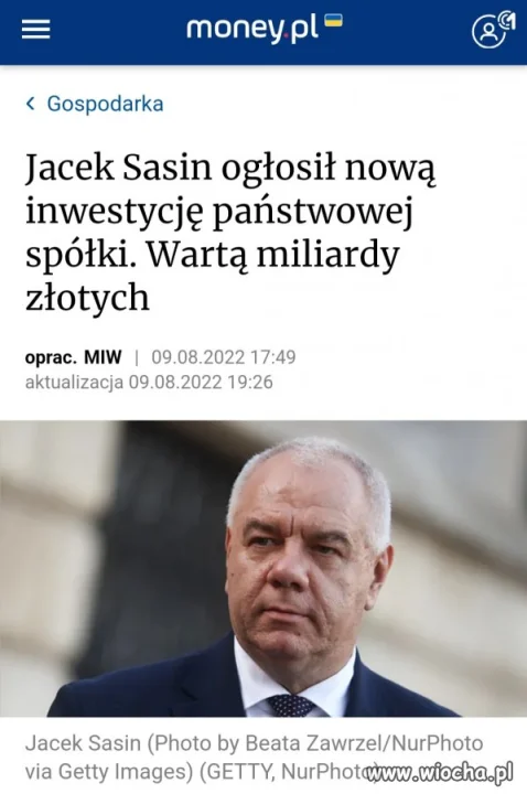 Sasin i inwestycja