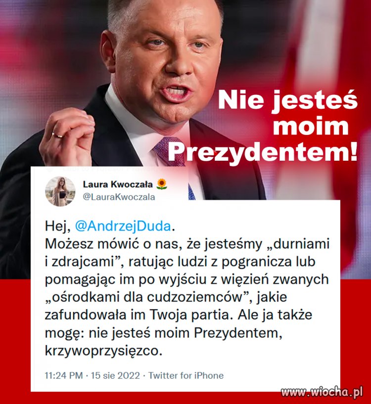 Coraz więcej reakcji po wczorajszych słowach ''dudy''