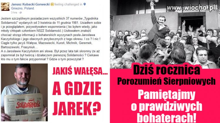 Pamiętamy i pytamy gdzie był Jarek?