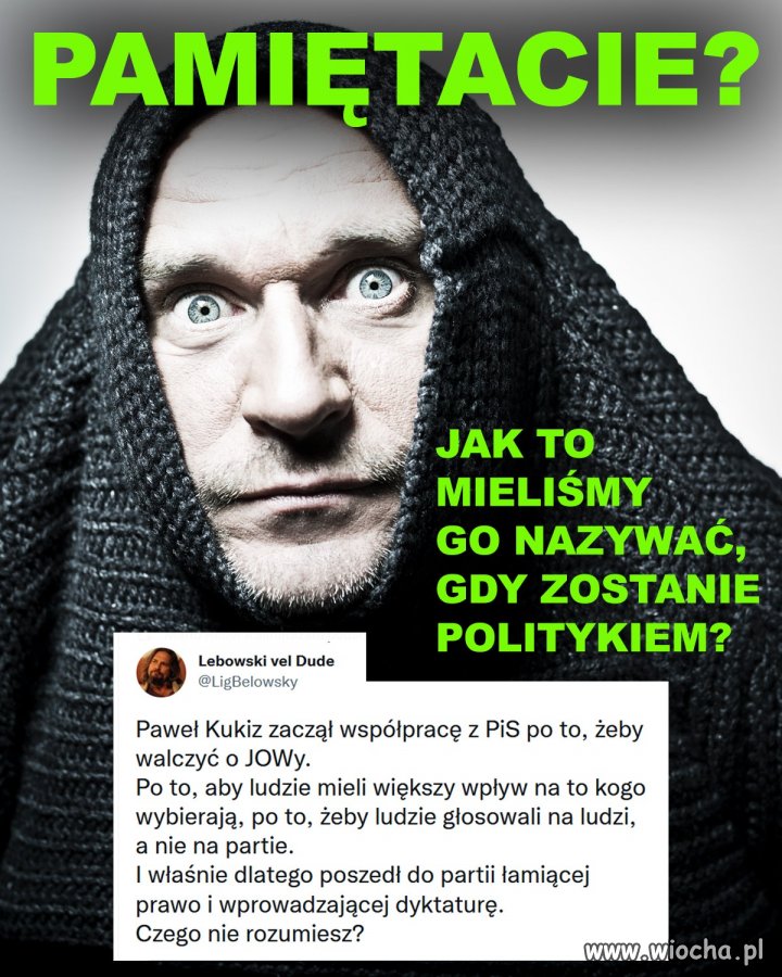 Ani z niego piosenkarz ani polityk...chorągiewka bez honoru...byle by bliżej do koryta.