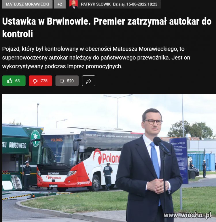 Kontrola pustego autokaru 