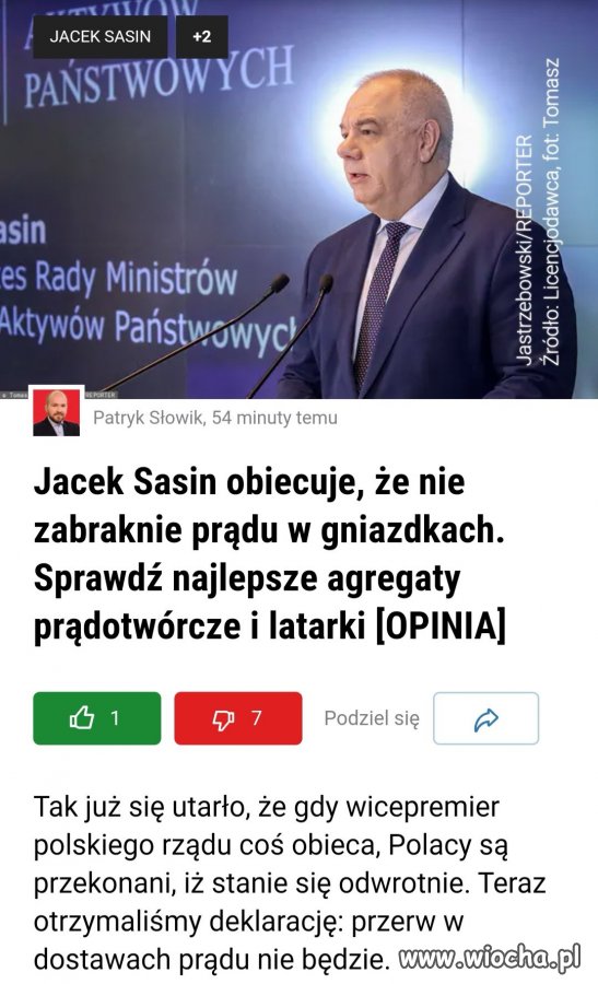 Sasinowi zabrakłoby piasku na Saharze.  