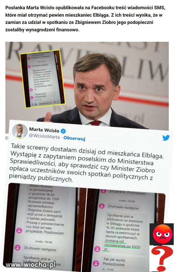 Ministerstwo płaci za udział w spotkaniach z Ziobro?