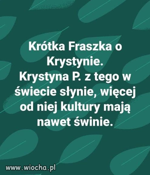 Nawet poeci o niej piszą...