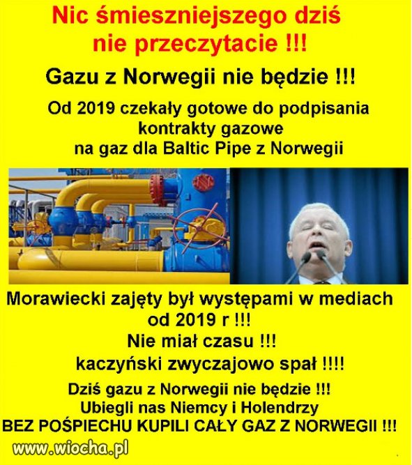 Morawiecki był zajęty szczuciem na Norwegie...