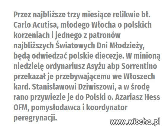 Złoty relikwiarz zbliża się do Polski