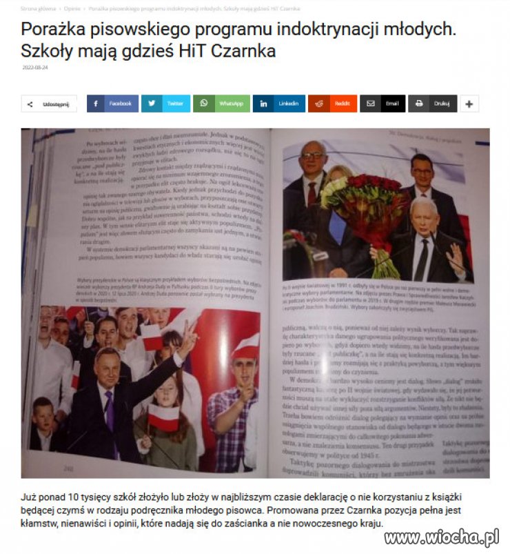 PiS chciał produkować swoje kadry także w szkołach