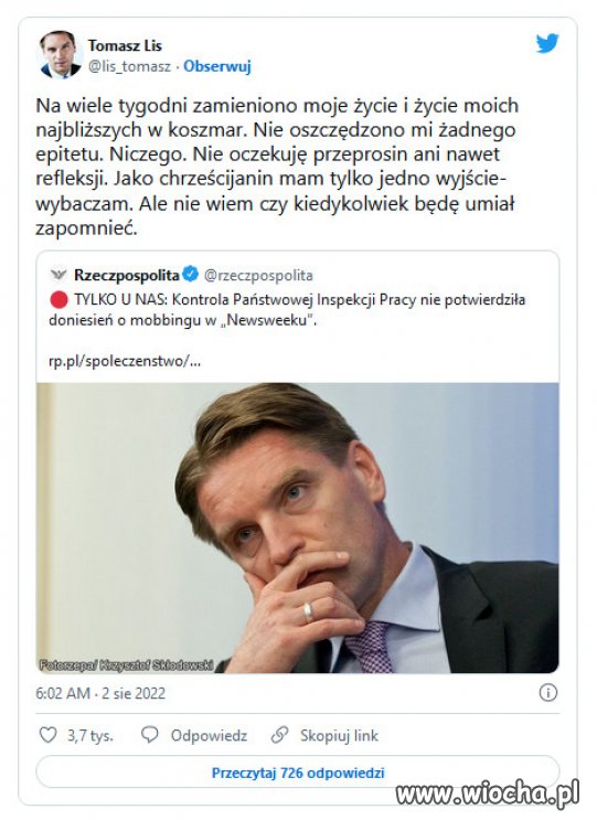 Tomasz Lis niewinny!