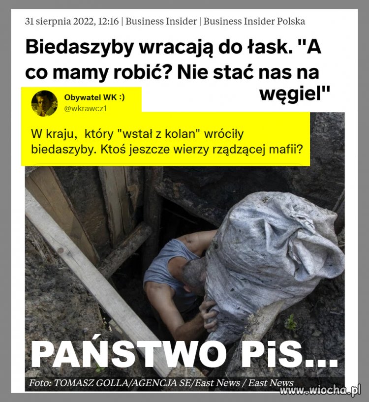 W kraju, który ''wstał z kolan'' wróciły biedaszyby