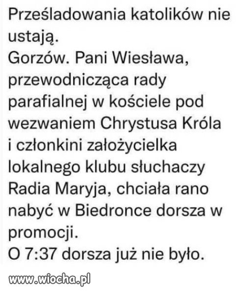 I żadna modlitwa nie pomogła...