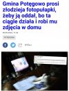 Na dole ekranu czerwony  pasek czyli TVP Info