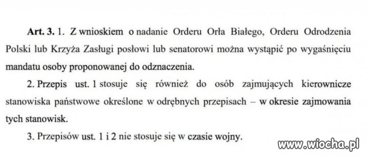 Antoni Macierewicz odznaczony orderem Orła Białego