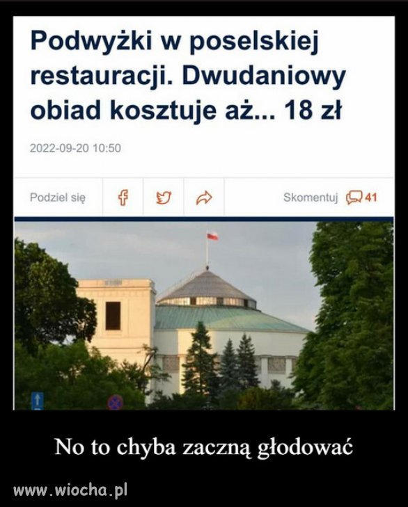 Ciężkie czasy dla posłów...